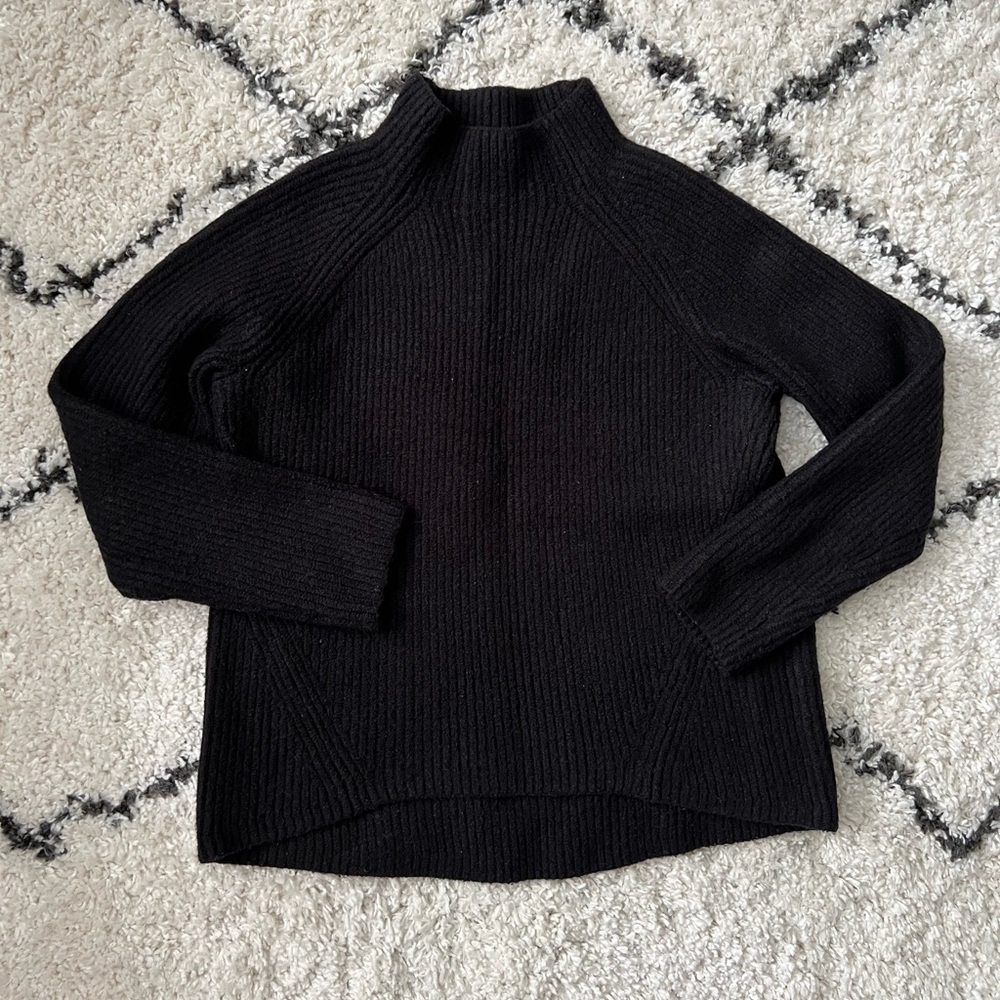 Madewell Mock-Neck Sweater in Black